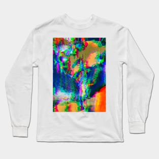 Rainbow Glitch Abstract v3 Long Sleeve T-Shirt